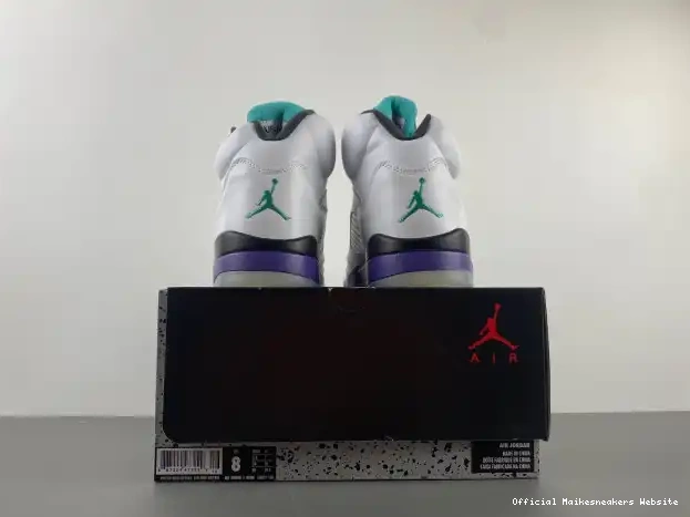 Official Maikesneakers 136027-108 Air (2013) Grape Retro 5 Jordan 0328